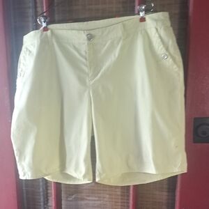 Lane Bryant Yellow Flat Front Shorts
